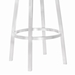 Balboa 26” Counter Height Bar Stool in Brushed Stainless Steel and Vintage Grey Faux Leather - ARL1261