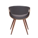Butterfly Mid-Century Dining Chair in Walnut Finish and Gray Fabric - ARL1269