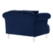 Elegance Contemporary Chair in Blue Velvet with Acrylic Legs - ARL1280