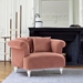 Elegance Contemporary Chair in Blush Velvet with Acrylic Legs - ARL1281