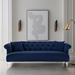 Elegance Contemporary Sofa in Blue Velvet with Acrylic Legs - ARL1284