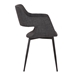 Ariana Mid-Century Charcoal Open Back Dining Accent Chair - ARL1317