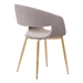 Jocelyn Mid-Century Grey Dining Accent Chair with Gold Metal Legs - ARL1326