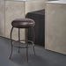 Amy Contemporary 26" Counter Height Bar Stool in Auburn Bay Finish and Brown Faux Leather - ARL1370