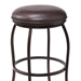 Amy Contemporary 26" Counter Height Bar Stool in Auburn Bay Finish and Brown Faux Leather - ARL1370