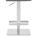 Legacy Contemporary Swivel Bar Stool in Brushed Stainless Steel and Grey Faux Leather - ARL1405