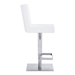 Legacy Contemporary Swivel Bar Stool in Brushed Stainless Steel and White Faux Leather - ARL1406