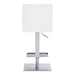 Legacy Contemporary Swivel Bar Stool in Brushed Stainless Steel and White Faux Leather - ARL1406