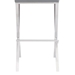 Bethany Contemporary 32" Bar Height Bar Stool in Brushed Stainless Steel and Grey Faux Leather - ARL1410