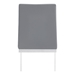 Copen Contemporary Dining Chair in Brushed Stainless Steel and Grey Faux Leather - Set of 2 - ARL1418