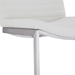 Lucas Contemporary 30" Height Bar Stool in Brushed Stainless Steel Finish and White Faux Leather - ARL1429
