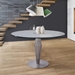 Lindsey Contemporary Dining Table in Brushed Stainless Steel Finish and Clear Glass top - ARL1434