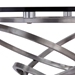 Wendy Contemporary Dining Table in Brushed Stainless Steel Finish and Clear Glass top - ARL1435