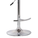Butterfly Adjustable Swivel Bar Stool in Black Faux Leather with Chrome Finish and Walnut Wood - ARL1461