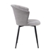 Lulu Contemporary Dining Chair in Black Powder Coated Finish and Grey Velvet - ARL1499