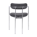 Gwen Contemporary Dining Chair in Chrome Finish with Grey Faux Leather - Set of 2 - ARL1508