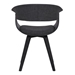 Summer Contemporary Dining Chair in Black Brush Wood Finish and Charcoal Fabric - ARL1537