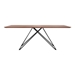 Modena Contemporary Dining Table in Matte Black Finish and Walnut Wood Top - ARL1551