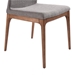 Parker Mid-Century Dining Chair in Walnut Finish and Gray Fabric - Set of 2 - ARL1554