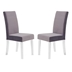 Dalia Modern and Contemporary Dining Chair in Gray Velvet with Acrylic Legs - Set of 2