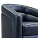 Desi Contemporary Swivel Accent Chair in Black Genuine Leather - ARL1582