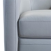 Desi Contemporary Swivel Accent Chair in Dove Grey Genuine Leather - ARL1602