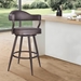 Justin 26" Counter Height Bar Stool in Brown Powder Coated Finish and Vintage Brown Faux Leather - ARL1604