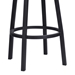 Balboa 30” Bar Height Bar Stool in Black Powder Coated Finish and Vintage Black Faux Leather - ARL1608