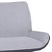 Coronado Contemporary Bench in Brushed Gray Powder Coated Finish and Gray Fabric - ARL1626