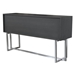 Prague Contemporary Buffet in Brushed Stainless Steel Finish and Gray Wood - ARL1634