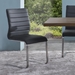 Fusion Contemporary Side Chair In Gray and Stainless Steel - Set of 2 - ARL1665