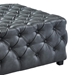 Taurus Contemporary Ottoman in Grey Faux Leather with Wood Legs - ARL1683