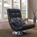 Mario Swivel Chair Black Bonded Leather - ARL1693
