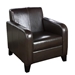 1400 Brown Faux Leather Club Chair - ARL1695