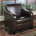 1400 Brown Faux Leather Club Chair - ARL1695