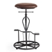 Harlem Adjustable Industrial Metal Bicycle Bar Stool in Industrial Gray finish with Wrangler Fabric - ARL1708