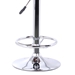 Java Adjustable Bar Stool in Chrome finish with Walnut wood and Black Faux Leather - ARL1715