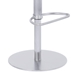 Zuma Adjustable Metal Bar Stool in Vintage Gray Faux Leather with Brushed Stainless Steel Finish - ARL1723