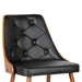 Lily Mid-Century Dining Chair in Walnut Finish and Black Faux Leather - ARL1736