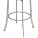 Viper 26" Height Swivel Counter Stool in Brushed Stainless Steel finish with Grey Faux Leather - ARL1759