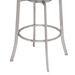 Viper 26" Height Swivel Counter Stool in Brushed Stainless Steel finish with White Faux Leather - ARL1761
