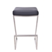 Atlantis 30" Height Backless Bar Stool in Brushed Stainless Steel finish with Black Faux Leather - ARL1769