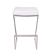 Atlantis 26" Height Backless Counter Stool in Brushed Stainless Steel finish with White Faux Leather - ARL1770