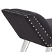 Silas Ottoman Bench in Black Tufted Velvet with Nailhead Trim and Acrylic Legs - ARL1822