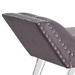 Silas Ottoman Bench in Gray Tufted Velvet with Nailhead Trim and Acrylic Legs - ARL1823