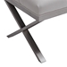 Milo Bench in Brushed Stainless Steel finish with White Polyurethane - ARL1825