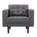 Element Mid-Century Modern Chair in Dark Gray Linen and Walnut Legs - ARL1842