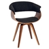 Summer Modern Chair In Charcoal Fabric and Walnut Wood