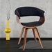 Summer Modern Chair In Charcoal Fabric and Walnut Wood - ARL1844
