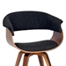 Summer Modern Chair In Charcoal Fabric and Walnut Wood - ARL1844
